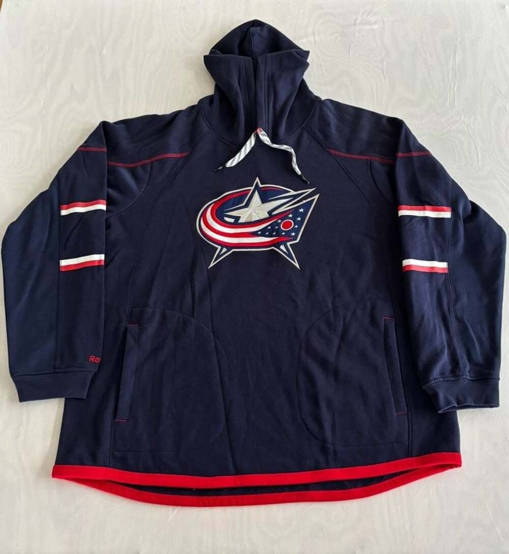 Reebok Columbus Blue Jackets Face Off Collection Navy Hoodie